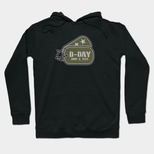 D-DAY, June 6, 1944 Dog Tag Hoodie